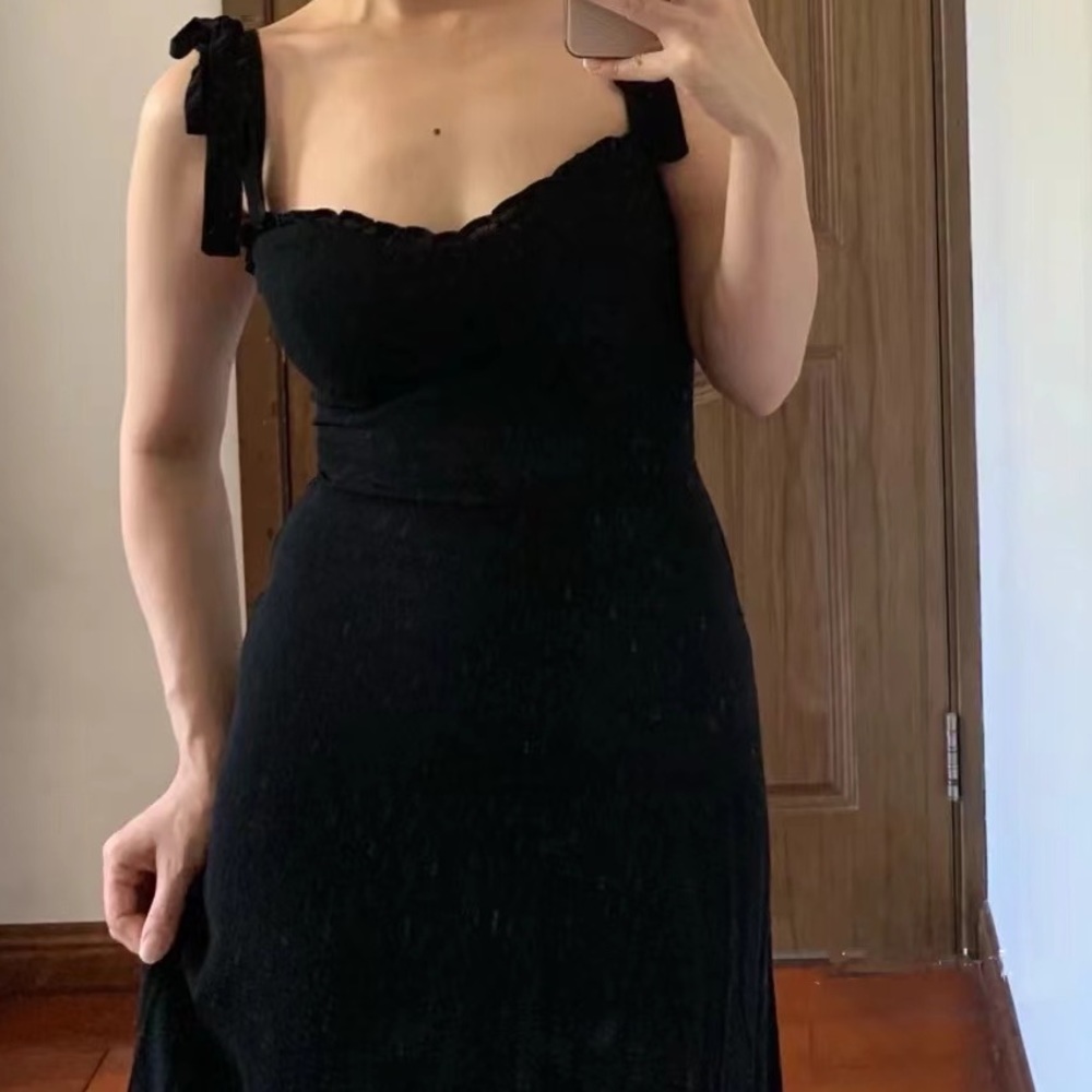 NWT Reformation Nikita Dress Black